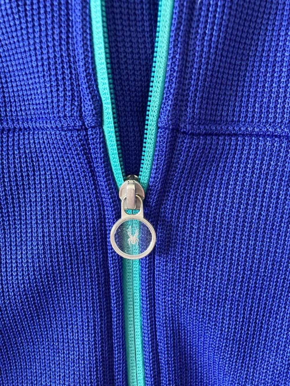 Spyder Girls XL 18 Full Zip Fleece Jacket Royal Blue Teal Ski Outdoor Active